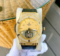 Đồng hồ Hublot Nam máy cơ mặt vàng đính đá cao cấp