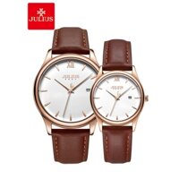 Đồng Hồ julius / julius ja-1309 Đồng Hồ Đeo Tay Kiểu Dáng Đơn Giản Phong Cách Retro Dành Cho Cặp Đôi