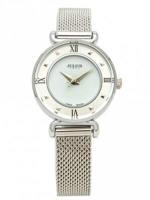 Đồng hồ Julius nữ vành JA-728 khuyên dây mịn JU964