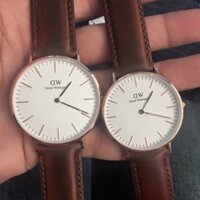 Đồng hồ kim Daniel Wellington CLASSIC Nam Bristol (nâu đậm) - Rose gold (vàng hồng) SIZE 40mm - DW00100009 - Dây da