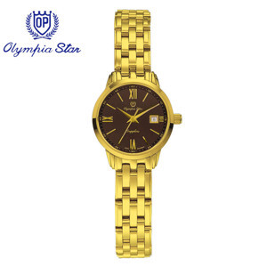Đồng hồ kim nữ Olympia Star OPA58061LK - Màu trắng, vàng