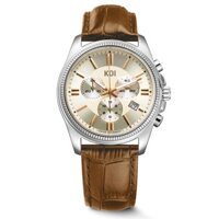 ĐỒNG HỒ KOI NAM K008.503.17.2.29.02.01 – SWISS QUARTZ CHRONOGRAPH – DÂY DA – SAPPHIRE – 5ATM – 41MM