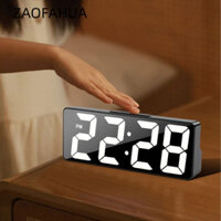 Đồng hồ kỹ thuật số mới nhất ZAOFAHUA, Phòng ngủ có màn hình hiển thị nhiệt độ Đồng hồ báo thức LED, Đồng hồ để bàn điện tử có thể điều chỉnh độ sáng 12 / 24 giờ