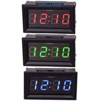 Đồng hồ kỹ thuật số Mon cho ô tô Đồng hồ điện tử tự động LED Màn hình kỹ thuật số 3 màu