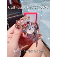 Đồng Hồ Lắc Tay Nữ Royal Crown 8396 - Dây Gắn Đá Vỏ Bạc - 34mm