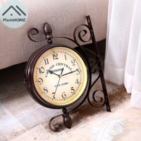 Đồng hồ làm vườn PlumHOME Đồng hồ chống nước ngoài trời, Đồng hồ làm vườn chống nước, có nhiệt kế Máy đo độ ẩm Đồng hồ treo tường kim loại cổ điển 12 Inch VN