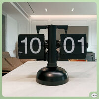 ĐỒNG HỒ LẬT RETRO FLIP CLOCK KHUNG ĐEN MẶT ĐEN