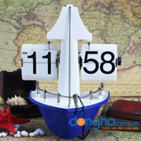 Đồng hồ lật số hình con tàu