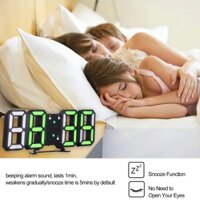 Đồng Hồ LED 3D Để Bàn, Treo Tường Thông Minh Smart Clock Với Chức Năng Báo Thức, Nhiệt Độ, Thời gian, Cảm Biến Âm Thanh