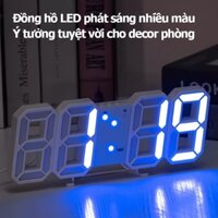 Đồng hồ LED 3D treo tường, để bàn thông minh Kỹ Thuật Số Cao Cấp - Trang Trí Phòng Khách