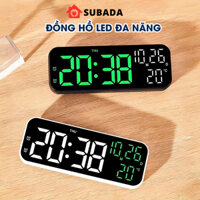 Đồng hồ LED báo thức 2 khung giờ để bàn làm việc hiển thị thời gian, ngày tháng, nhiệt độ và đếm ngược pomodoro DHO8