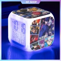 Đồng hồ LED báo thức Blue Lock (tặng kèm pin)