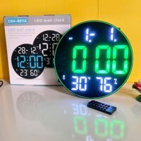 Đồng hồ Led cao cấp treo tường, để bàn có remote điều khiển mẫu to 30cm - T0496