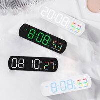 Đồng Hồ LED Để Bàn - 2 Bảng Chữ Số Đèn Đa Sắc LED Clock