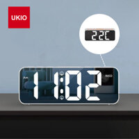 Đồng hồ led để bàn báo thức UKIO màn hình LCD cao cấp đo nhiệt độ , ngày, tháng - Hàng mới về