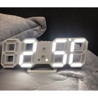 Đồng Hồ LED Để Bàn và Treo Tường Sang Trọng - Trắng LED trắng