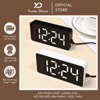 Đồng Hồ LED Decor Bàn Học - Hiển Thị Thời Gian, Đo Nhiệt Độ, Cảm Biến Giọng Nói & Ánh Sáng Tự Động - YUMEDECOR