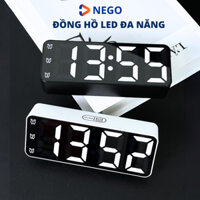 Đồng hồ led điện tử để bàn làm việc Nego có báo thức 3 khung giờ hiển thị thời gian ngày tháng nhiệt độ hẹn giờ DHO6E