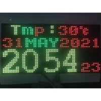 Đồng hồ Led matrix P4 full Kết nối Internet, Cập nhật thời gian từ google