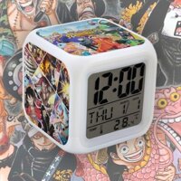 Đồng Hồ LED One Piece Điện Tử Đa Chức Năng, Báo Thức, Nhiệt Độ, Thời Gian, Lịch