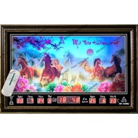 Đồng hồ Lịch Vạn Niên điện tử - Mã Đáo 68121 (KT68x45x7cm)_Có 2 Loại (Không Remote đèn và Có Remote đèn)