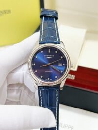 Đồng hồ Longines nam mặt xanh dây da Fake giá rẻ 40mm