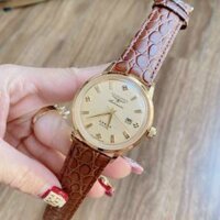 Đồng hồ Longines nam mặt cong,kim trôi, viền vàng, dây da, cao cấp, sang trọng, bảo hành lâu