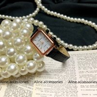 Đồng hồ mặt chữ nhật vintage nữ tính Aline.accessories