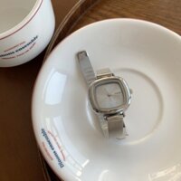Đồng hồ mặt số nhỏ vuông retro độc đáo cho phụ nữ, sinh viên, đơn giản, thanh lịch, cổ điển, đa năng, cảm giác sang trọng nhẹ nhàng cao cấp