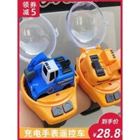 Đồng hồ Mẫu nổ xe điều khiển từ xa máy xúc đồ chơi trẻ em xe mini Xe Công Trình 3-6-12 tuổi quà tặng bé trai bé gái
