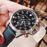 Đồng Hồ Michael Kors Chính Hãng Nam MK8442 Gage Chronograph Black Dial Black Leather Men’s Watch