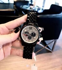 Đồng Hồ Michael Kors Nam MK8605 Dây Kim Loại Đen Mặt Đính Full Đá 45mm Chính Hãng