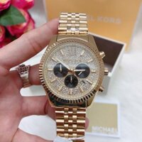 Đồng Hồ Michael Kors Nam MK8494 Dây Kim Loại Vàng Mặt Đính Full Đá 45mm