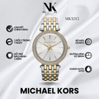 Đồng hồ MICHAEL KORS nữ MK3215 38mm, mặt trắng, vỏ vàng, dây kim loại sang trọng