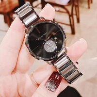 Đồng Hồ Michael Kors Nữ MK3638 Dây Kim Loại Bạc Mặt Đen 38mm Chính Hãng