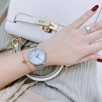 Đồng Hồ Michael Kors Nữ MK3641 CINTHIA Dây Kim Loại Bạc Viền Đính Đá 33mm Chính Hãng