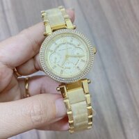 Đồng Hồ Michael Kors Nữ MK5842 Dây Kim Loại Vàng Xen Acetate Viền Đính Đá 33mm