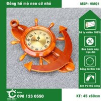 Đồng hồ mỏ neo gỗ tự nhiên có quả lắc