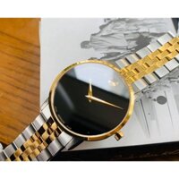 Đồng Hồ Movado Chính Hãng Nam 0607200 Museum Classic Black Dial Two-tone Men’s Watch