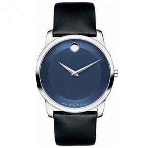 Đồng hồ Movado Movado Museum Blue Dial Black Leather 0606610
