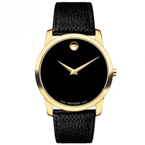 Đồng hồ Movado Museum Gold Plated case Watch 0607014, 40mm