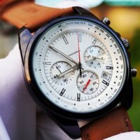 Đồng hồ Nam 6 kim siêu đẳng cấp, Lịch ngày, Kính khoáng-Năng lượng ánh sáng-Dây da cao cấp