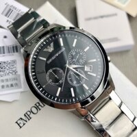 Đồng Hồ Nam Armani Chronograph Classic Dây Thép Size 42mm AR2434 Mặt Đen