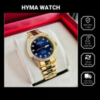Đồng hồ Nam Automatic Carnival 8907G Màu xanh dương Dây Thép Gold Kính Sapphire Bảo hành 5 năm Hyma Watch