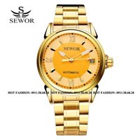 Đồng hồ Nam automatic SEWOR full gold cao cấp SEFG1919