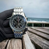 Đồng hồ nam Breitling Navitimer B02 Chronograph mặt đen Fake giá rẻ 45mm