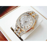 Đồng Hồ Nam Bulova Đính Full Đá Demi Vàng Cao Cấp - Máy Quartz Thuỵ Sĩ - Size 40mm - Bảo Hành 3 Năm