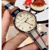 Đồng Hồ nam Burberry Classic Round Gold 40mm máy thuỵ sĩ - dây da dập vân caro thanh lịch
