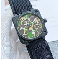 Đồng hồ nam camo Bell & ROSS thể thao, thời trang, cơ khí tự động, chất lượng cao, kinh doanh