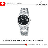 Đồng hồ nam Candino C2087/3 mặt kính Mineral, dây thép đeo tay lịch lãm, chống nước 5 ATM cao cấp